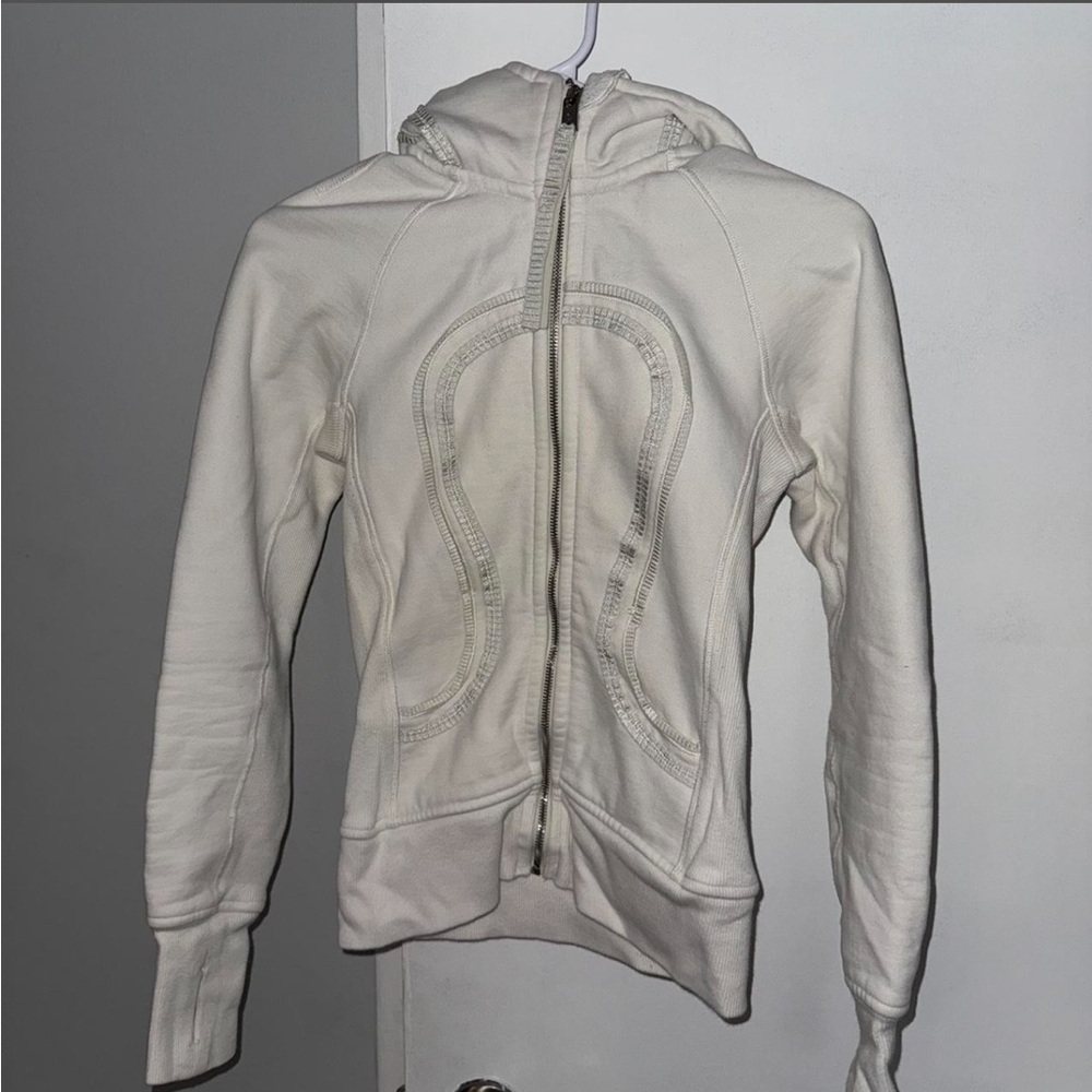 Lululemon White Scuba Hoodie - Picture 2 of 11